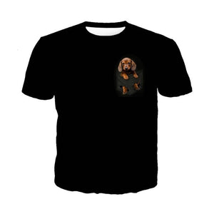 German Shepherd In Pocket T Shirt