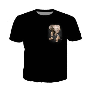 German Shepherd In Pocket T Shirt