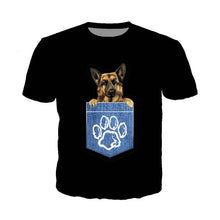 Load image into Gallery viewer, German Shepherd In Pocket T Shirt

