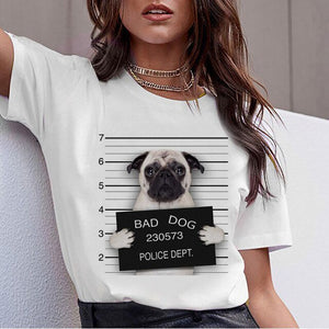 New Female France Bulldog Dachshund T Shirt