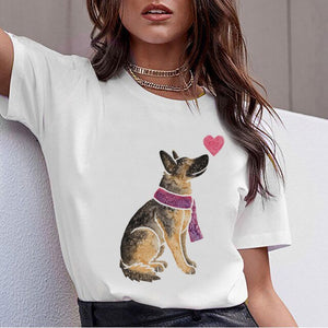 New Female France Bulldog Dachshund T Shirt